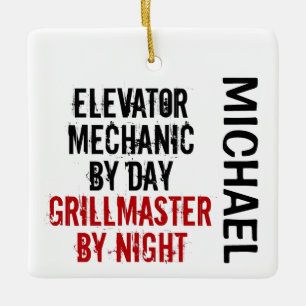 Ornement En Céramique Grillmaster Mécanique Ascenseur PERSONNALISÉ