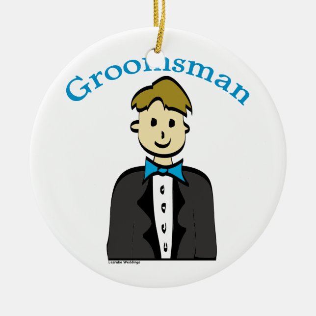 Ornement En Céramique Groomsman (Devant)