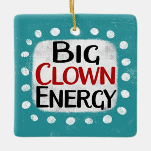 Ornement En Céramique Gros clown d'énergie