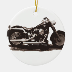 Ornement En Céramique Grosse moto classique de garçon