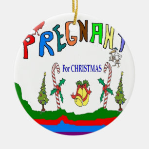 ORNEMENT EN CÉRAMIQUE GROSSESSE DE NOËL