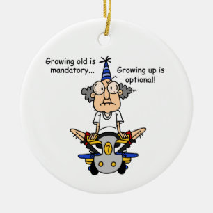 Ornement En Céramique Growing Up est un Humour facultatif