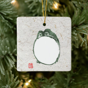 Ornement En Céramique Grumpy Grenouille japonaise crapaud 19ème siècle