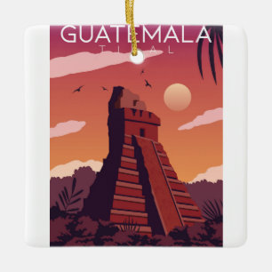 Ornement En Céramique Guatemala Tikal