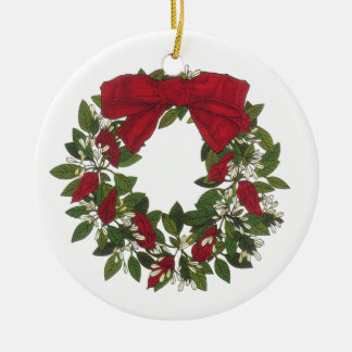 Ornement En Céramique Guirlande de /Poinsettia d'oseille