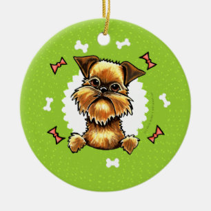 Ornement En Céramique Guirlande rugueuse de Noël d'os de chien de