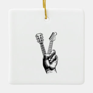 Ornement En Céramique Guitar Lover   Say Hi Guitar