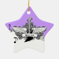 Guitare électrique violet noir avec ailes