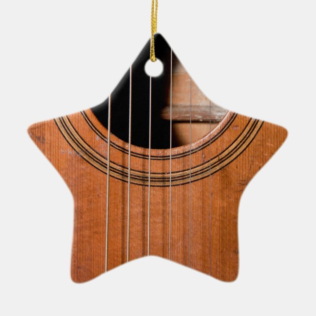 Ornement En Céramique Guitare rustique (Devant)