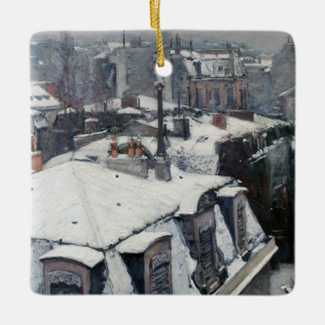 Ornement En Céramique Gustave Caillebotte - Toits sous la neige (Devant)