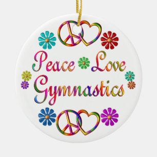 ORNEMENT EN CÉRAMIQUE GYMNASTIQUE D'AMOUR DE PAIX