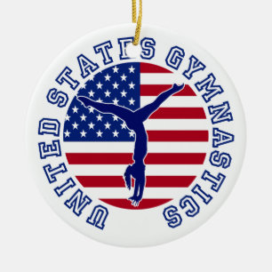 Ornement En Céramique Gymnastique des Etats-Unis