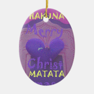 Ornement En Céramique Hakuna Matata Merry Christmas Love Design.jpg