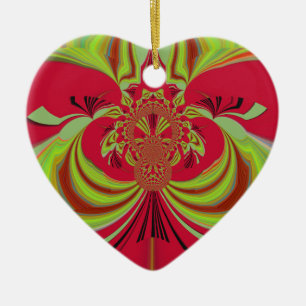 Ornement En Céramique Hakuna Matata red yellow design