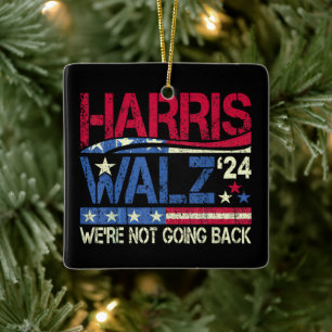 Ornement En Céramique Harris Walz Kamala Harris 2024 Tim Walz