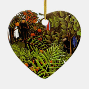 Ornement En Céramique Henri Rousseau - Exotic Landscape Jungle Art