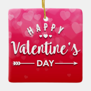Ornement En Céramique Heureuse Sainte-Valentin
