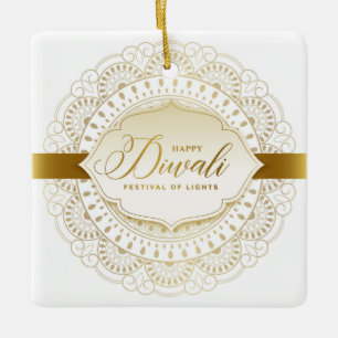 Ornement En Céramique Heureux Diwali