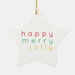 Ornement En Céramique HEUREUX JOY JOLLY Céramique Star Ornament