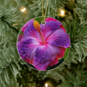 Ornement en céramique Hibiscus