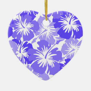 Ornement En Céramique Hibiscus Hawaiian Floral Aloha Chemise Imprimer