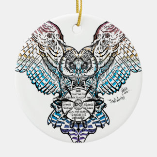 Ornement En Céramique Hibou de sérénité
