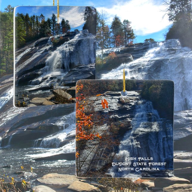 Ornement En Céramique High Falls DuPont State Forest NC Photographie (Créateur téléchargé)