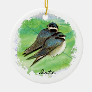 Ornement En Céramique Hirondelle, Oiseau, Nature, Faune