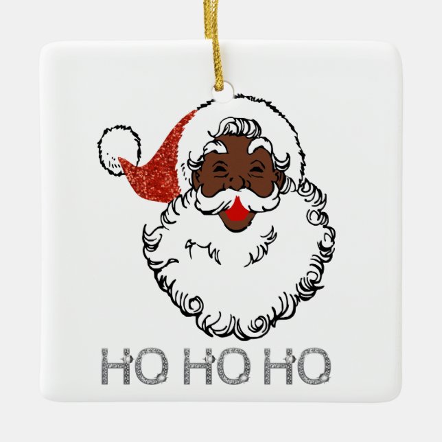 Ornement En Céramique ho black père Noël (Devant)