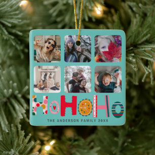 Ornement En Céramique Ho Ho Ho Coloré 6 Photo Noël