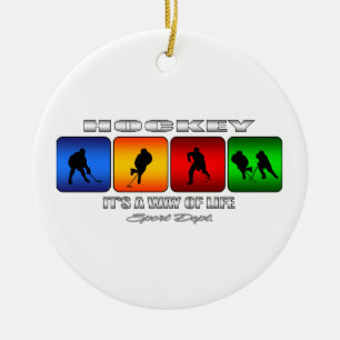Ornement En Céramique Hockey Cool C'Est Un Mode De Vie