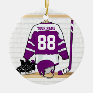 Ornement En Céramique Hockey sur glace fait sur commande Jersey