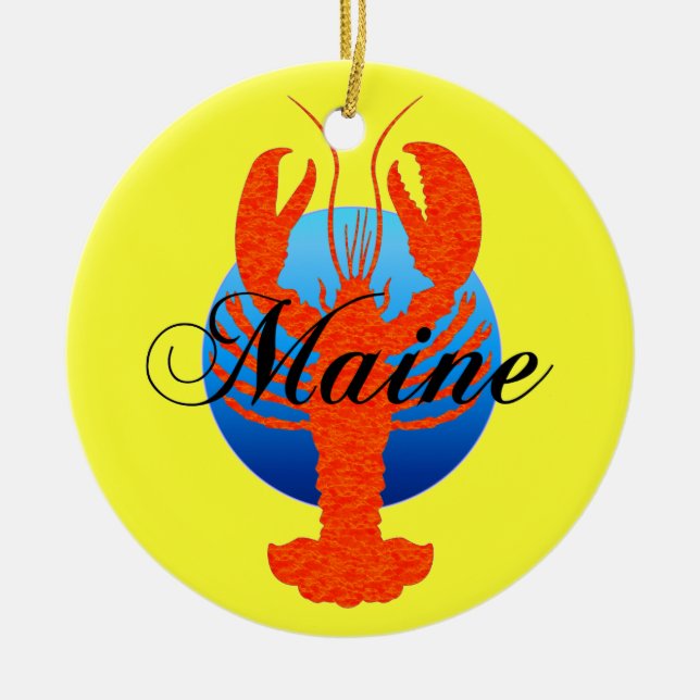 Ornement En Céramique Homards du Maine (Devant)