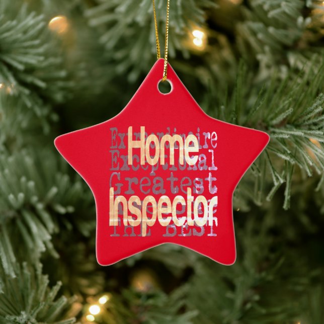 Ornement En Céramique Home Inspecteur Extraordinaire (Arbre)