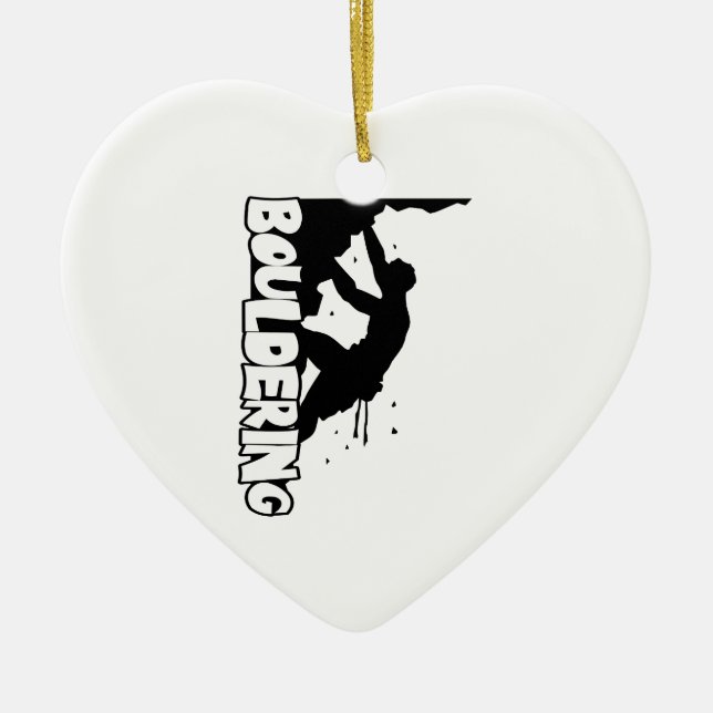 Ornement En Céramique Hommes de Bouldering_Print (Devant)