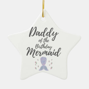 Ornement En Céramique Hommes Merdad fête d'anniversaire Mermaid Daddy Ca