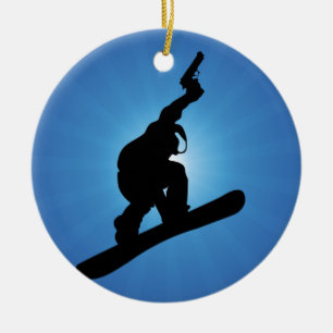 Ornement En Céramique Hors-la-loi du snowboard