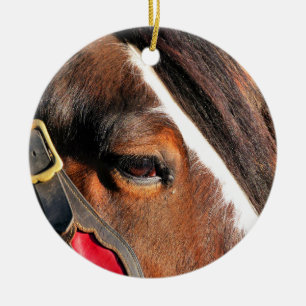 ORNEMENT EN CÉRAMIQUE HORSES