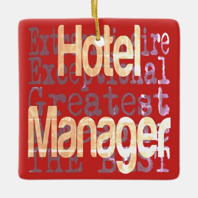 Ornement En Céramique Hotel Manager Extraordinaire (Devant)