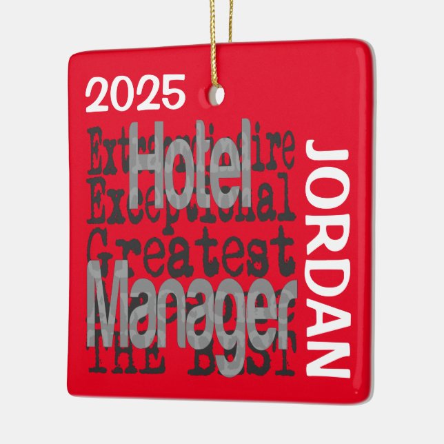 Ornement En Céramique Hotel Manager Extraordinaire CUSTOM (Gauche)