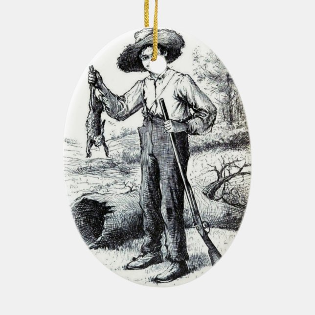 Ornement En Céramique Huckleberry Finn (Dos)