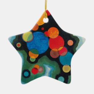 Ornement En Céramique Huile Abstraite de Kandinsky Deepened Impulse sur 