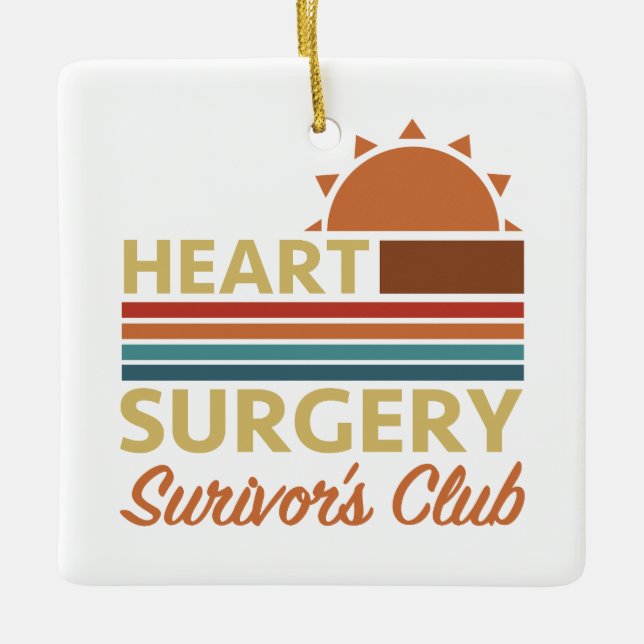 Ornement En Céramique Humour de récupération de chirurgie cardiaque (Devant)