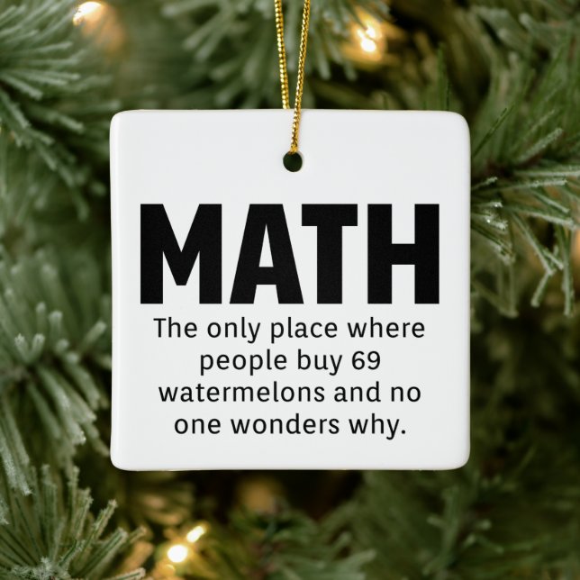 Ornement En Céramique Humour mathématique (Arbre)