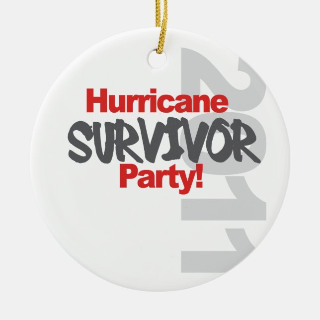 Ornement En Céramique Hurricane Survival Party 1011 (Devant)