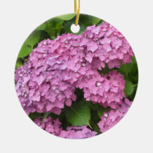 Ornement En Céramique Hydrangeas roses