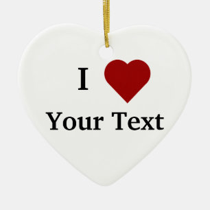 Ornement En Céramique I coeur (personnalisez) ormanent