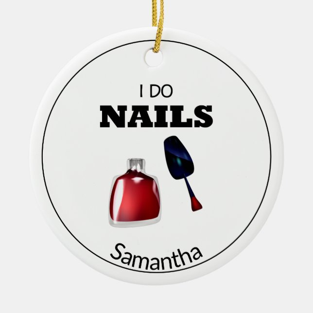 Ornement En Céramique I Do Nails (Technicien Nail) (Devant)