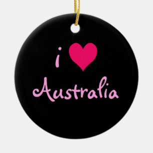 Ornement En Céramique I Heart Australie