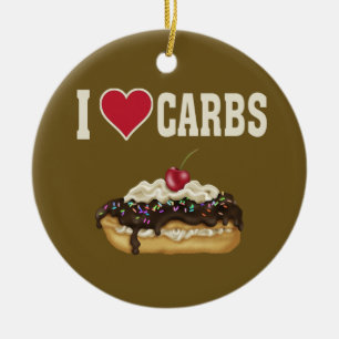 Ornement En Céramique I Love Carbs